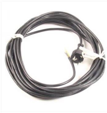 Numatic kabel met aangegoten stekker 10 meter zwart