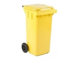 Mini-afvalcontainer 120 liter, geel