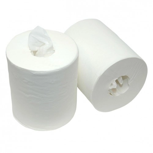 123toilet poetsrol Centerfeed, 6x 1-laags 300 meter, recycled tissue