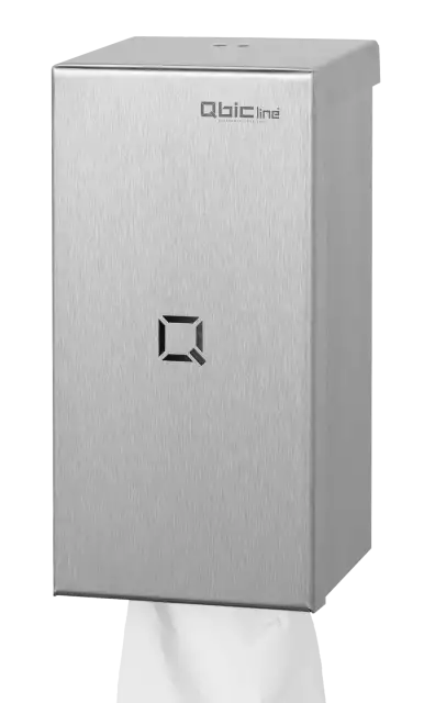 Qbic poetsrol MINI-centerfeed dispenser (=minirol), RVS