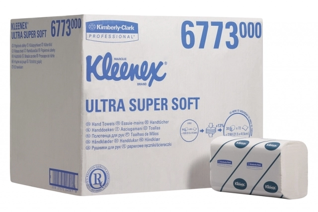 Kimberly Clark Kleenex vouwhanddoeken Ultra supersoft, intervouw 3-laags, 2160 vel