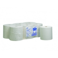 Kimberly Clark Scott 1 laags handdoekrol Airflex wit 6 x 354 meter, foto 2 van 2