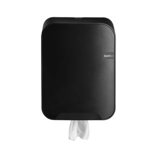 COMBIDEAL! 123toilet Quartz Zwart Poetsroldispenser + Poetsrollen, foto 2 van 2
