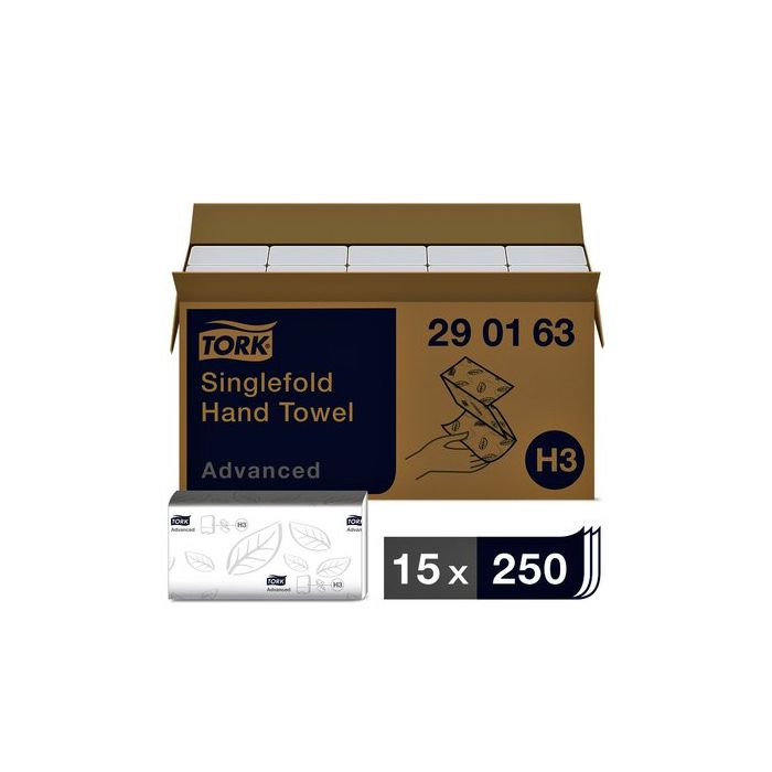 Tork 290163 papierenhanddoekjes advanced ZZ-vouw 2-laags, 3750 vel, foto 2 van 5