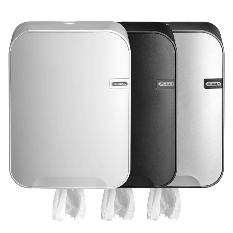 COMBIDEAL! 123toilet Quartz Poetsroldispenser + Poetsrollen, foto 2 van 2