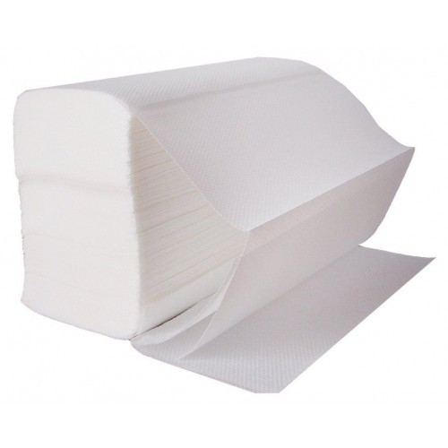 123toilet papierenhanddoekjes ZZ-vouw 2 laags recycled wit, 22x23 cm 4000 vel, foto 2 van 2