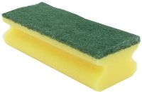 123toilet Schuurspons met handgreep, geel/groen 10 stuks