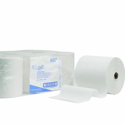 Kimberly Clark Scott 1 laags handdoeken op rol wit 6 x 200 meter, foto 2 van 2