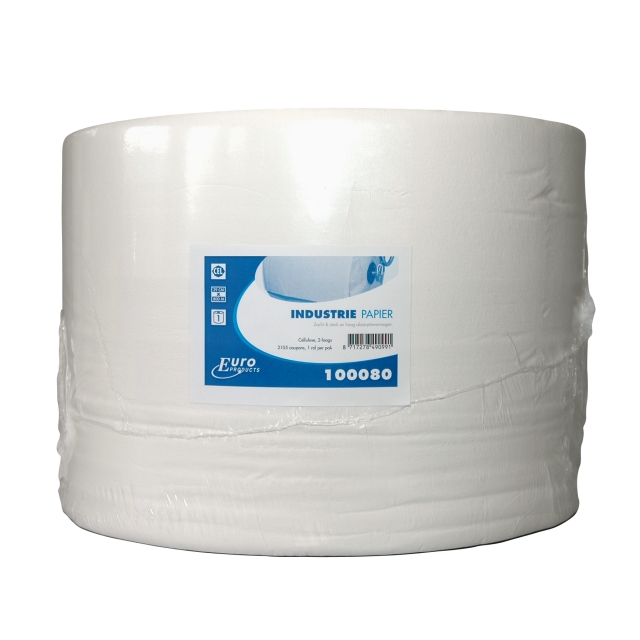 123toilet industrierol poetspapier, 2-laags, 29 cm, 800 meter