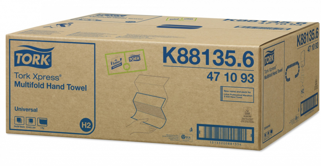 Tork 471093 Xpress 1 laags Handdoek Multifold 20 x 250 doeken