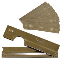 Unger vervangmesjes 10 stuks in houder, 10 cm