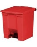 Rubbermaid pedaalemmer basic, 45 liter rood