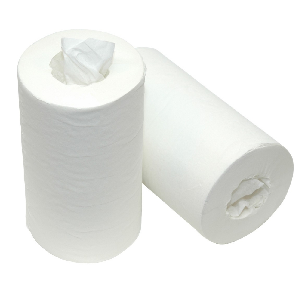 123toilet poetsrol MINI-Centerfeed, 1-laags 120 meter, wit